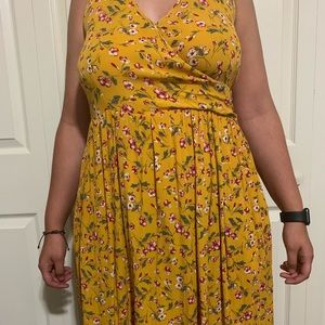Floral Halter Dress Plus Size